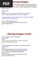 Imageid, Imageurl, Imagedes: Dbcreation - PHP //connect To The Server Using The Correct Username and Password