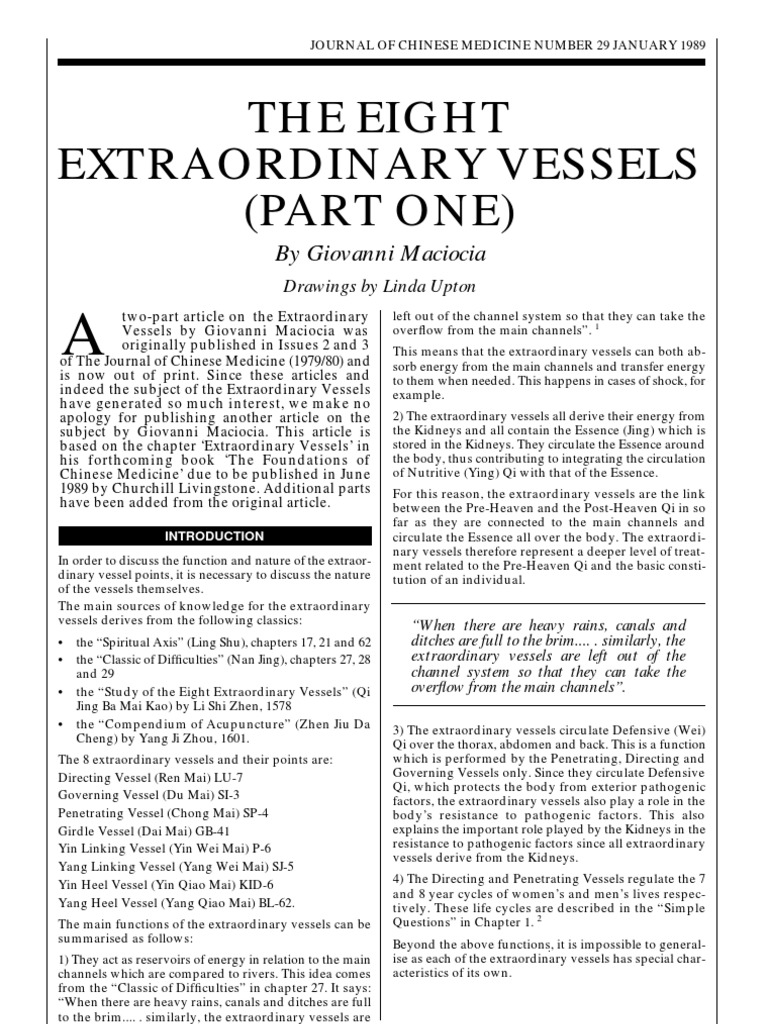 Extraordinary Vessels - Maciocia (Part 1) | PDF | Social Science ...