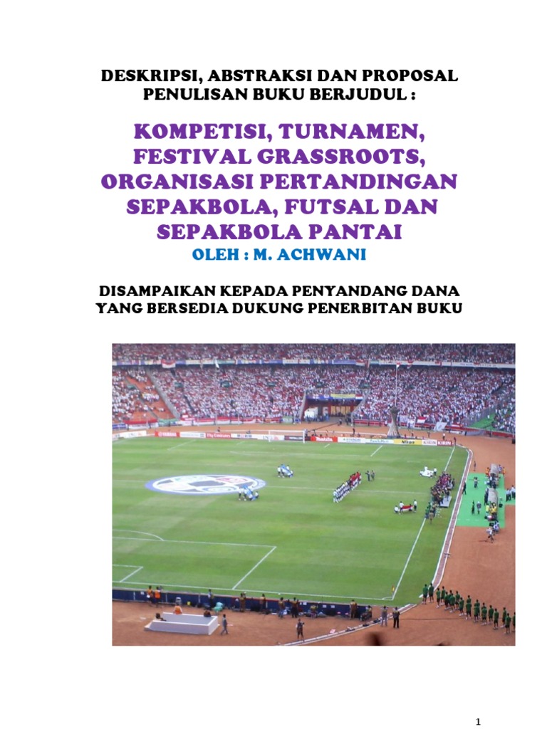 DESKRIPSI, ABSTRAKSI DAN PROPOSAL PENULISAN BUKU KOMPETISI