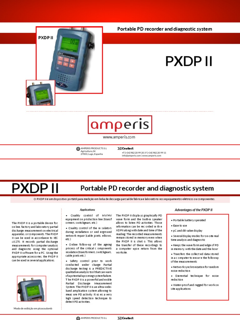 PXDP II Portable PD Measurement System | PDF | Electronics | Electricity
