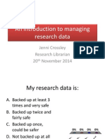 Managing Research Data