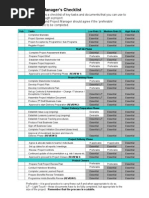 Project Manager Checklist Word 81KB