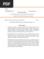 Download Biotechnology  Biosafety Bill 2012 by Magelah Peter Gwayaka SN138080156 doc pdf