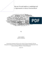 An Assessment of The Use of Social Media As A Marketing Tool To Young Tourists: Opportunities To Kenya Tourism Board