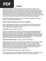 A Multinational Mobile Services Provider(Telenor)