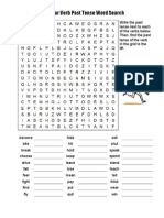 Irregular Verb Past Tense Word Search 2