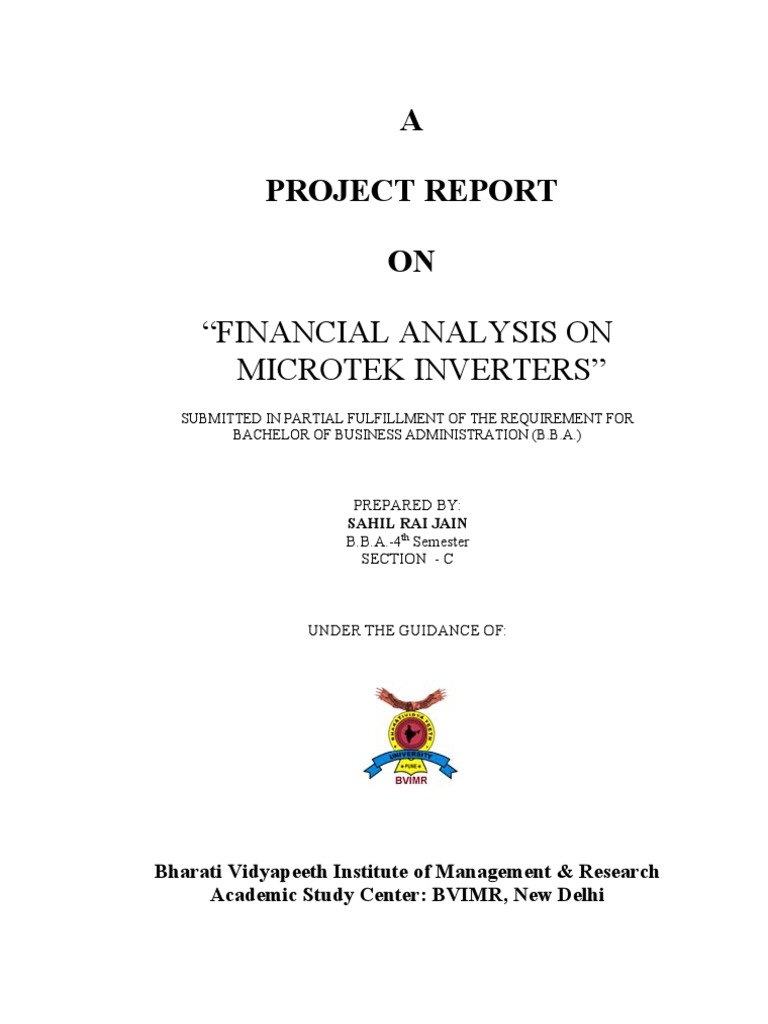 Financial Analysis of Microtek Inverters | PDF | Cash Flow Statement ...