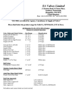 Sa Valve LVF, Firsa, Newmans & Noreva Vendor List