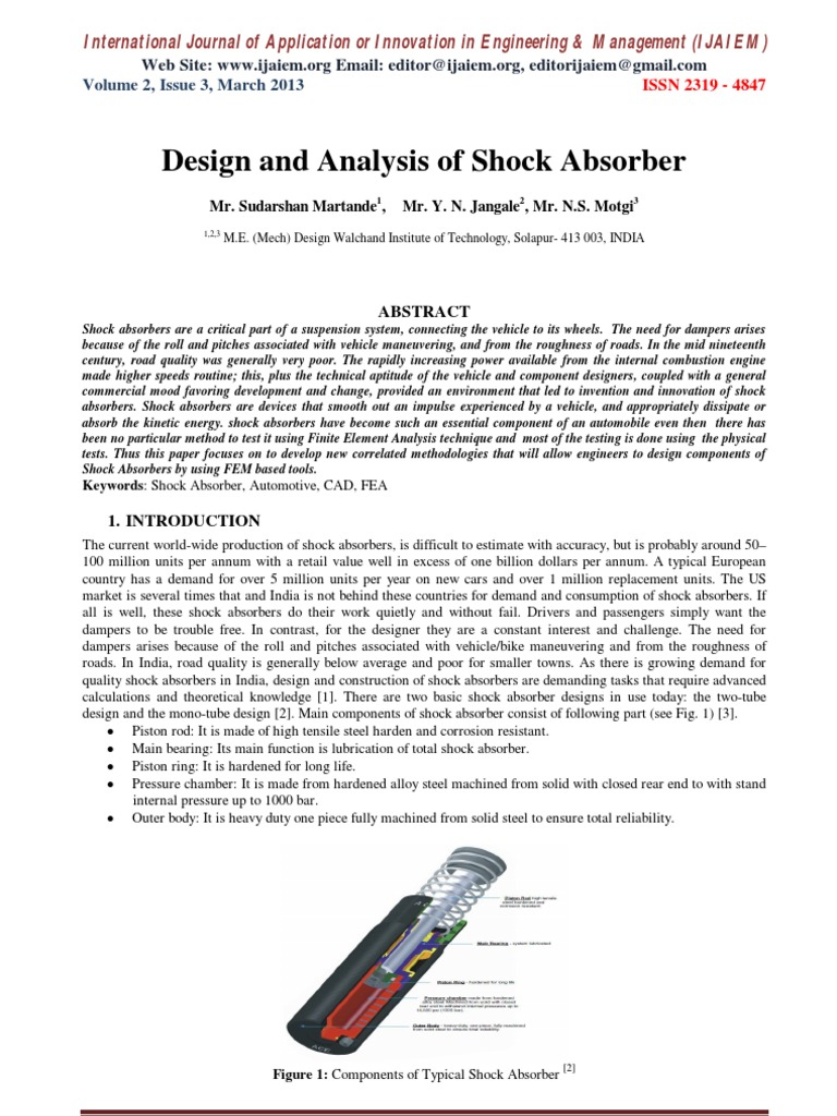 Design and Analysis of Shock Absorber Fluid Dynamics Hysteresis