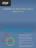 10 Questões de Raciocínio Lógico Matemático