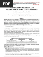 FORMAL SPECIFICATION AND
VERIFICATION OF REACTIVE SYSTEMS