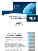 Arin Ipv4 Address Requests (Post Exhaustion View) : J. Curran Nanog 51 Miami, FL Usa