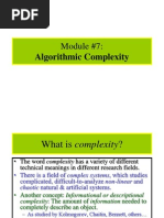 Algorithmic Complexity: Module #7