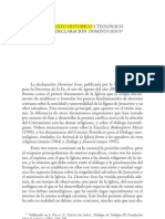 Contexto Histórico y Teológico de La Declaración Dominus Iesus PDF