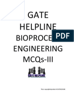 GATE HELPLINE Bioprocess Engineering MCQ III