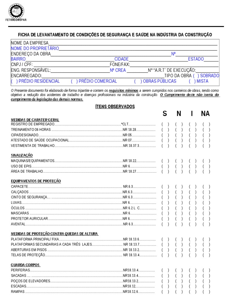 Check List Construcao Civil | PDF | Negócios