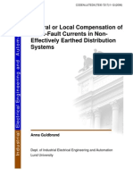 Central or Local Compensation of Earth-Fault Currents in Non-Effectively Earthed Distribution Systems