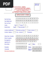 Decon Engg. (HRD) : Application - Form