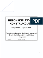 Betonske I Zidane Konstrukcije Slajdovi - Zorislav Sorić - 2007-2008.zagreb