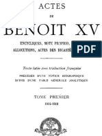 Actes de Benoit XV (Tome 1) 000000875