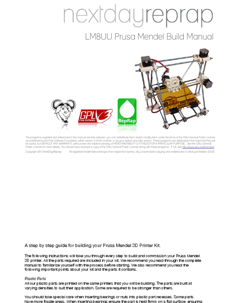 Reprap Prusa Mendel Build Manual | PDF | Electrical Connector | Arduino
