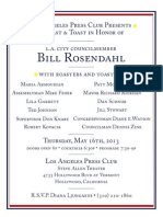 LA Press Club Roast and Toast in Honor of Bill Rosendahl