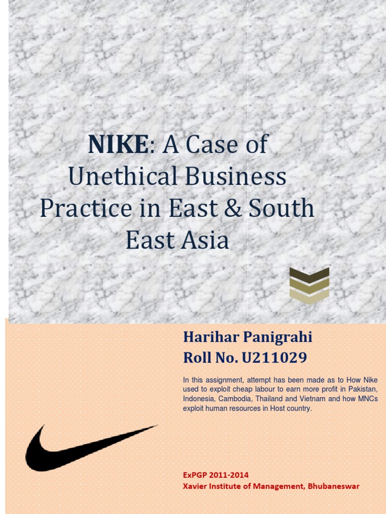 nike sweatshop case study pdf