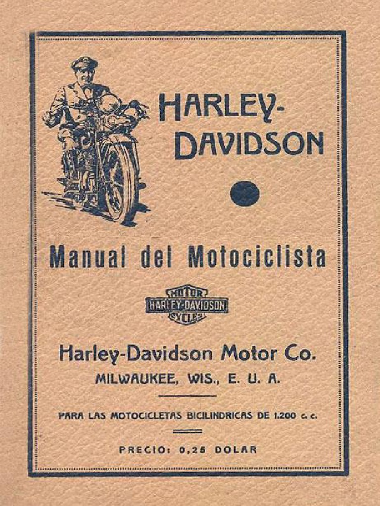 Harley-Davidson 1930-1936 1200 CC. Manual Del Motociclista (EN