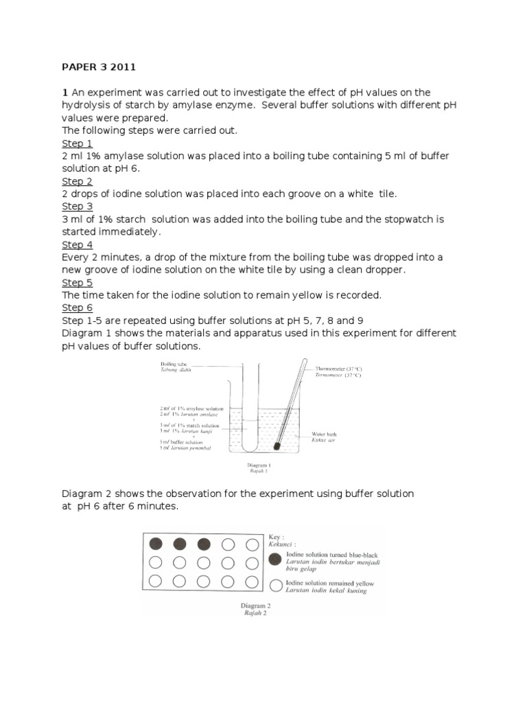 PAPER 3 2011 1 An Experiment Was Carried Out To Investigate The Effect ...