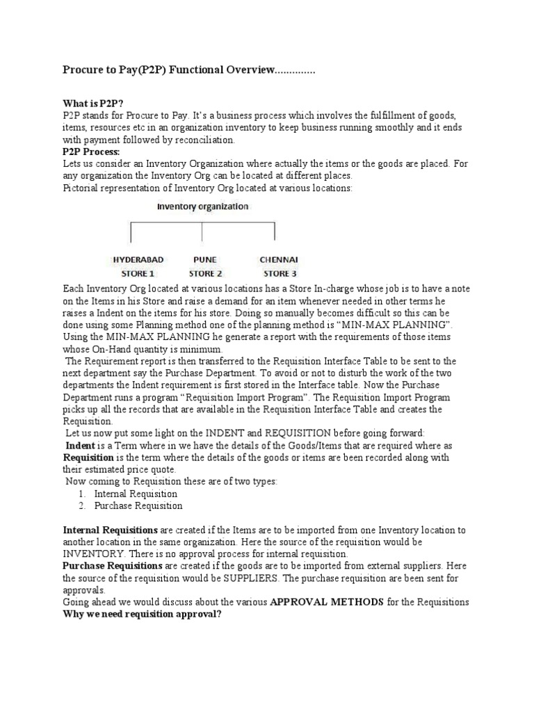 Procure To Pay Functional | PDF | Accrual | Invoice