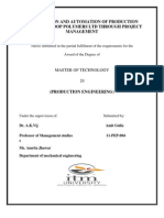 Optimization and Automation of Production Process at Roop Polymers Ltd Through Project Management