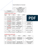 Yemeni Friendship Soccer Tournament Schedule