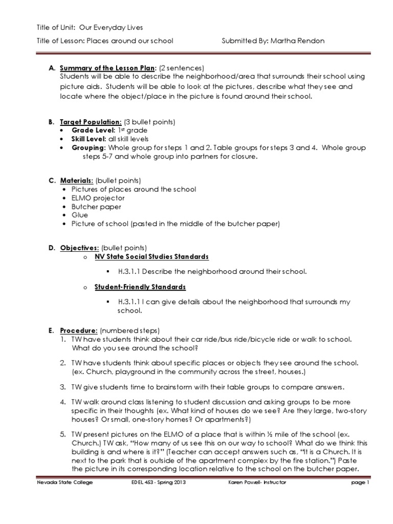 EDEL453 Spring2013 MarthaRENDON Unit 3 History Day 1 | PDF | Lesson ...