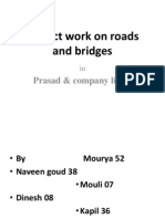 Project Work On Roads and Bridges: Prasad & Company Limited