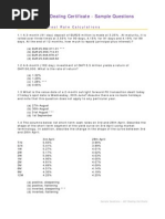 Sample Questions ACI Dealing Certificate