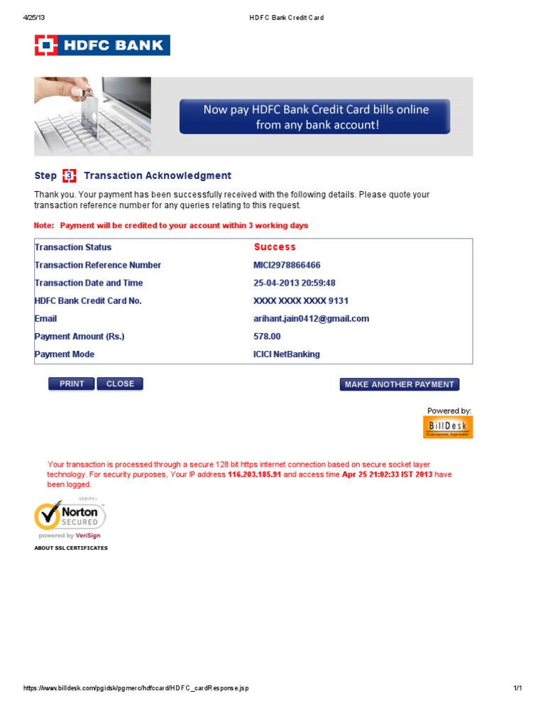 Hdfc Bank Credit Card