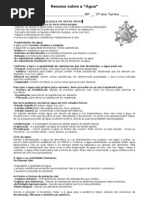 CN5 - FI - Resumo sobre a  água