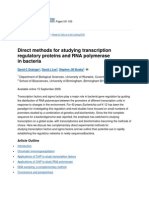 Direct Methods for Studying Transcription Regulatory Proteins and RNA Polymerase in Bacteria