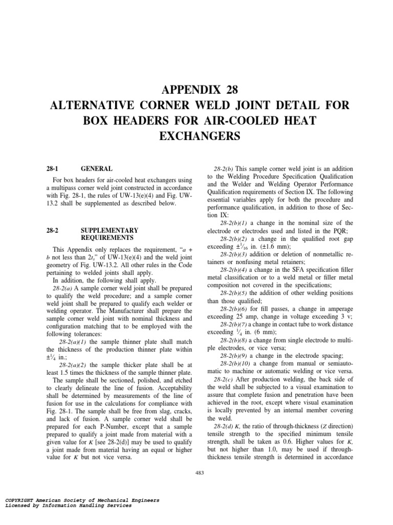 Appendix 28 Alternative Corner Weld Joint Detail For Box Headers For ...
