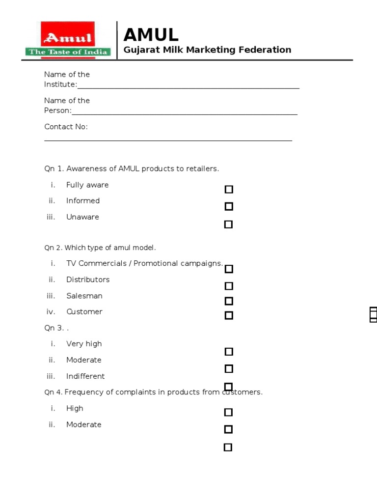Gujarat Milk Marketing Federation: QN 2. Which Type of Amul Model | PDF