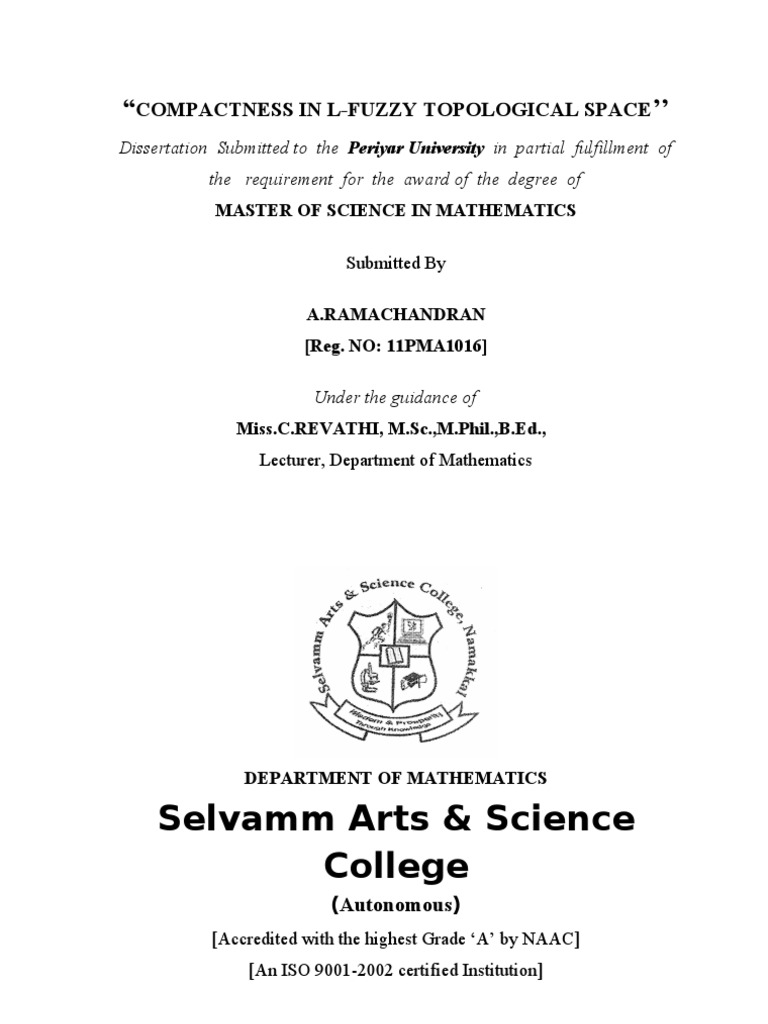 thesis master of science