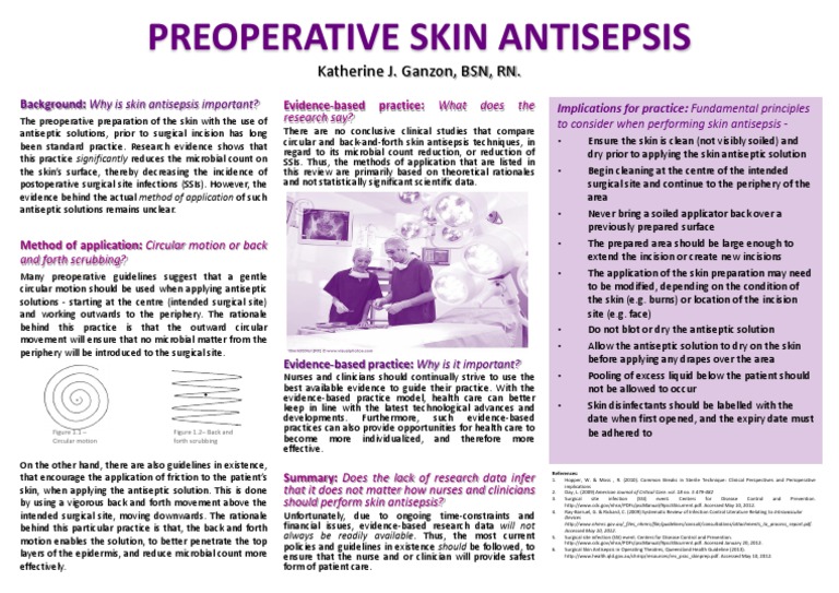 Preoperative Skin Antisepsis Techniques | PDF | Evidence Based Medicine ...