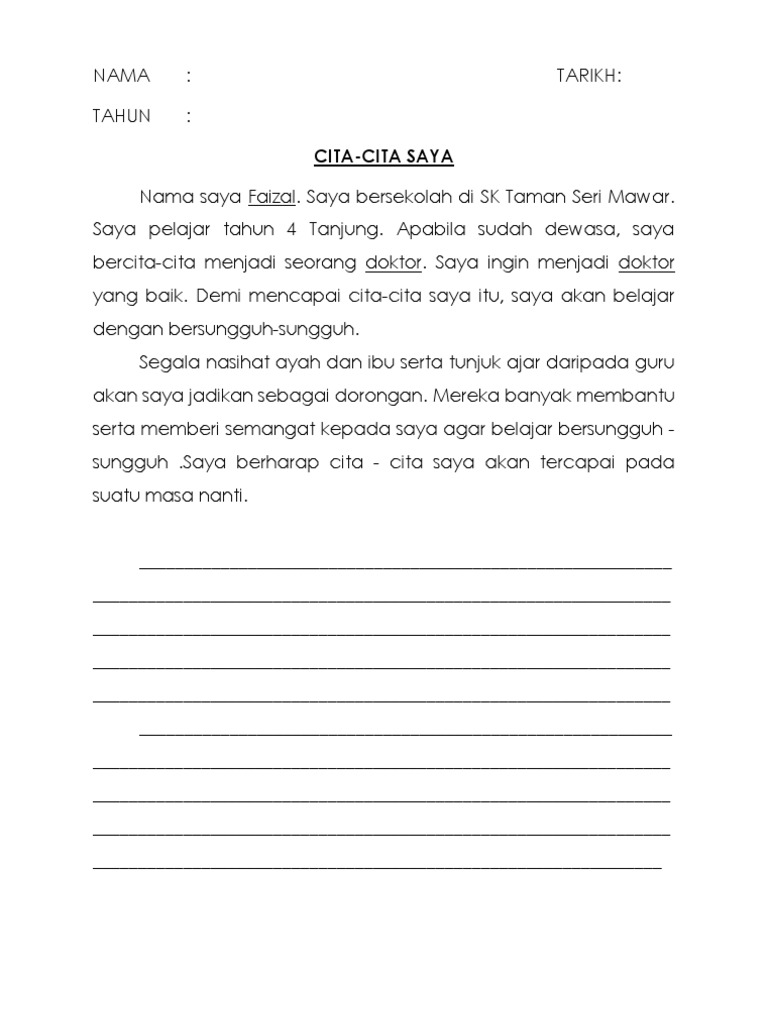Karangan CITA Cita