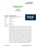 Informe Flash Incidente Camioneta Nº111