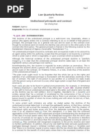 Article for Commercial Law - Undisclosed Principals