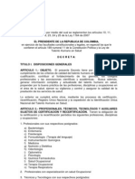 Proyecto de Decreto Talento Humano