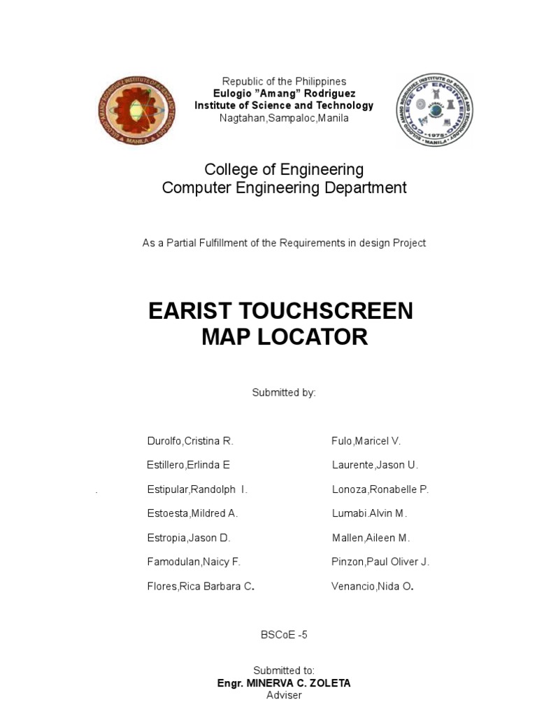 Touch Screen Map Locator Thesis Pdf Touchscreen Computing