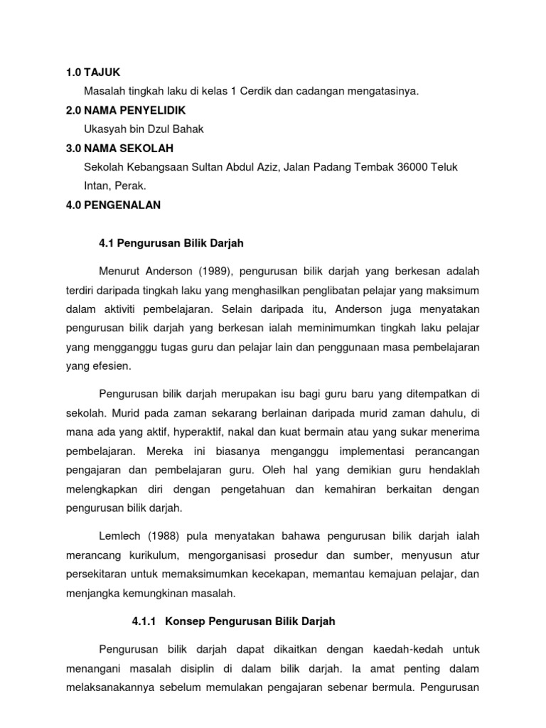 Pengurusan Bilik Darjah