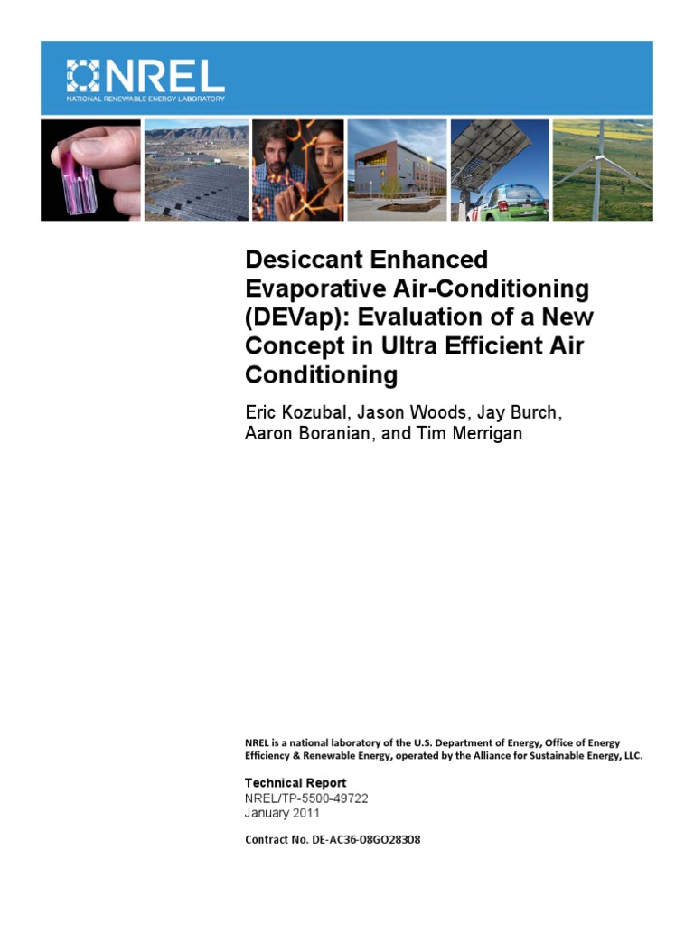 Desiccant Enhanced Evaporative Air Conditioning | PDF
