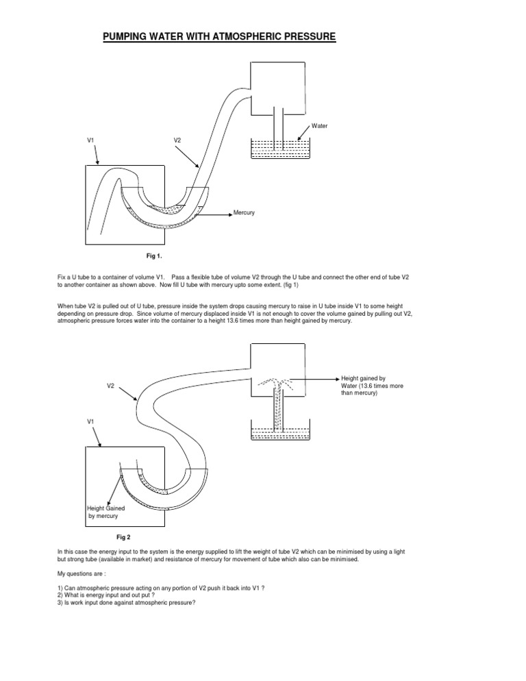 Pumping Water Using Atmospheric Pressure | PDF | Science & Mathematics